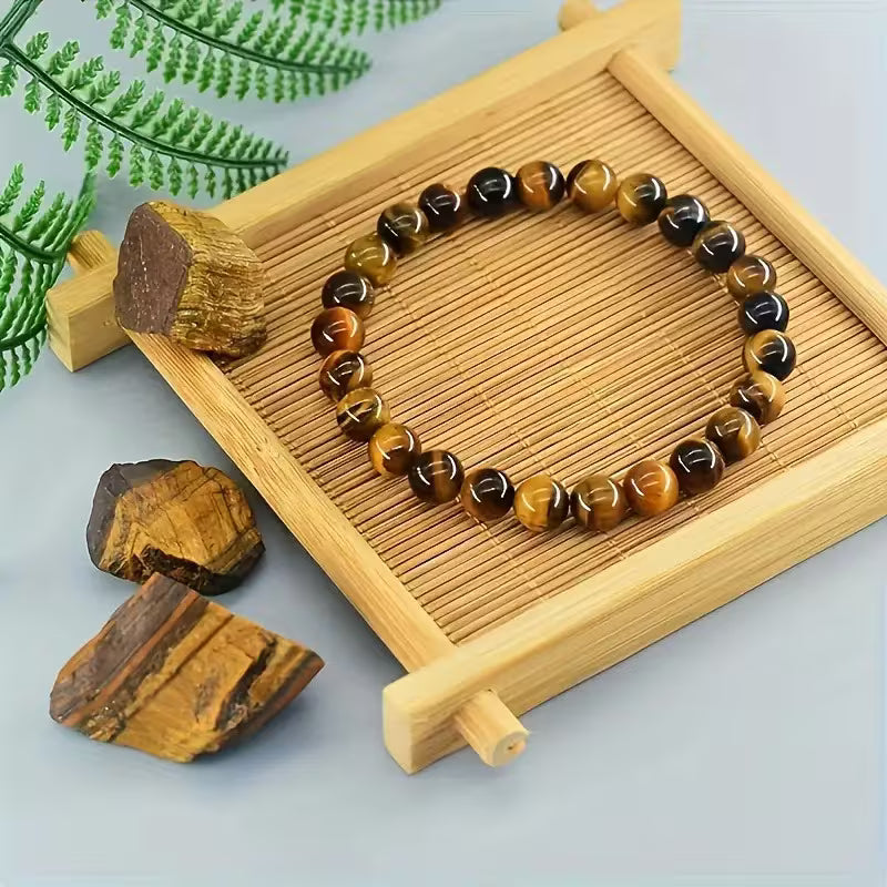 Golden Tiger Eye Wealth Bracelet – Natural Healing Stone for Confidence & Protection